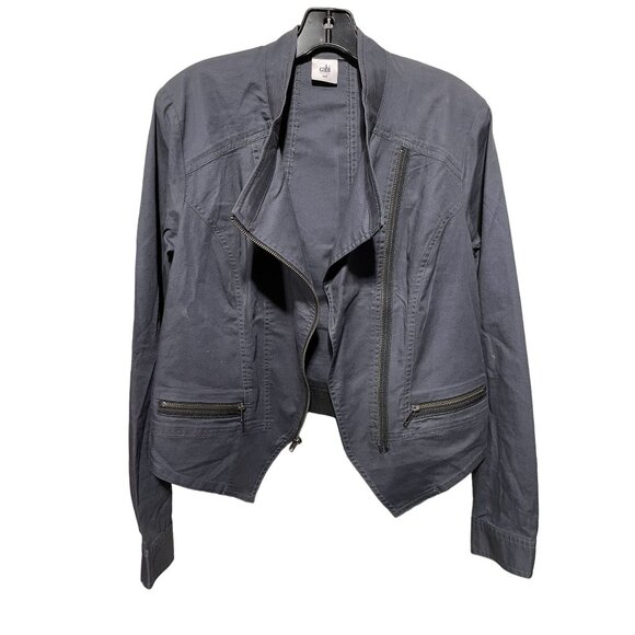 Cabi Gray‎ Cotton Cropped Jacket Long Sleeve - Picture 2 of 5